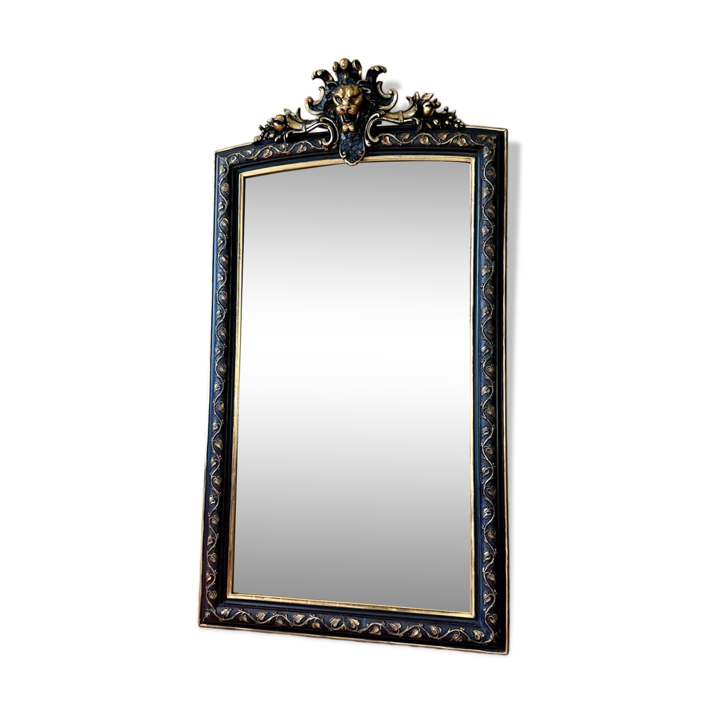 Miroir ancien à fronton Napoléon III