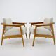 1960s Pair of Oak Armchairs, Czechoslovakia