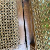 Chaise osier avec assise ouvrable
