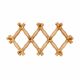 Vintage wooden accordion coat rack