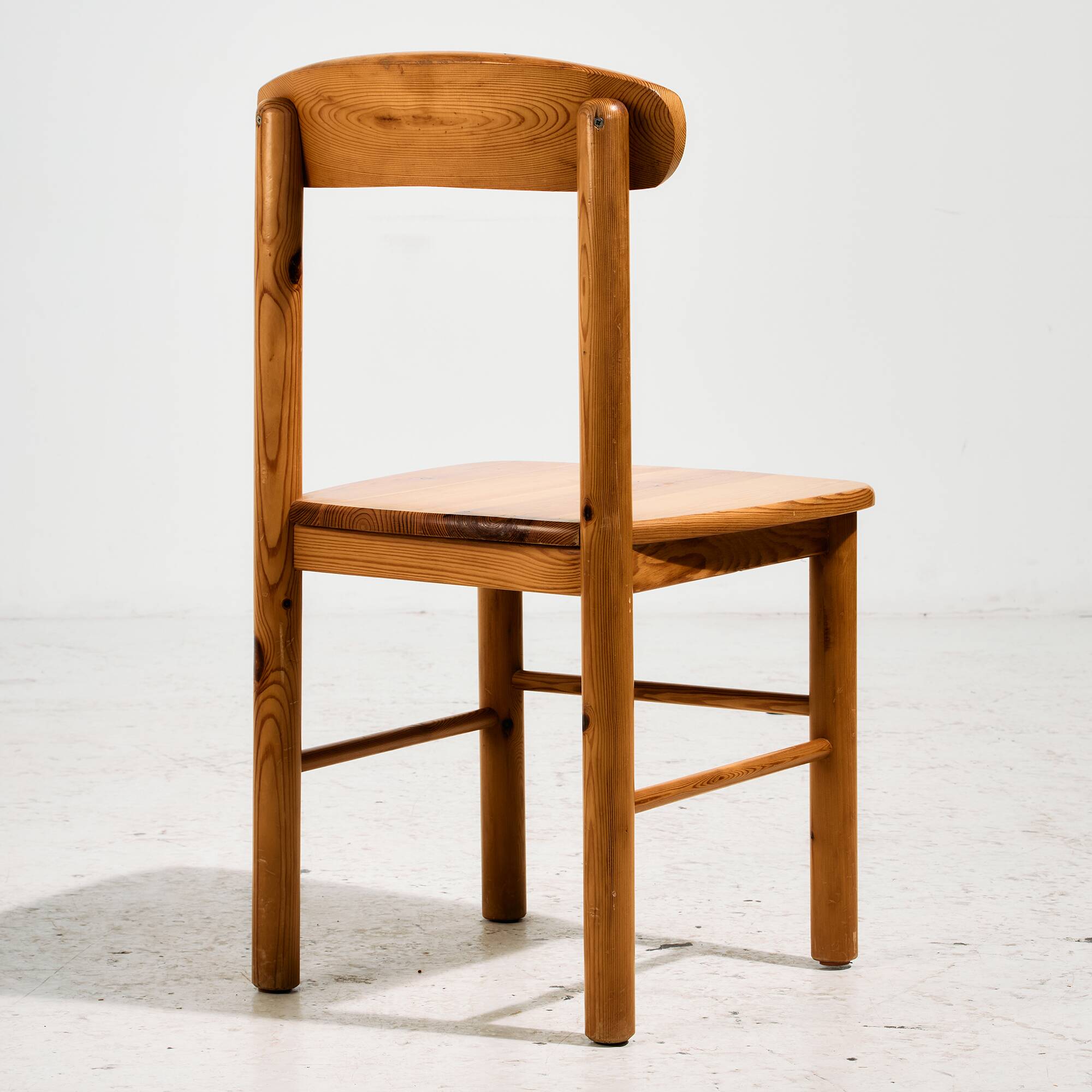 Pine dining set by Rainer Daumiller, Set of 7