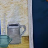 Swedish Mid-Century Oil on Canvas " Still life" Vintage and Framed