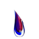 Vase Luigi Onesto Oball Sommerso Flame Blue Magenta 25cm 1.78kg Label
