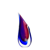 Vase Luigi Onesto Oball Sommerso Flame Blue Magenta 25cm 1.78kg Label