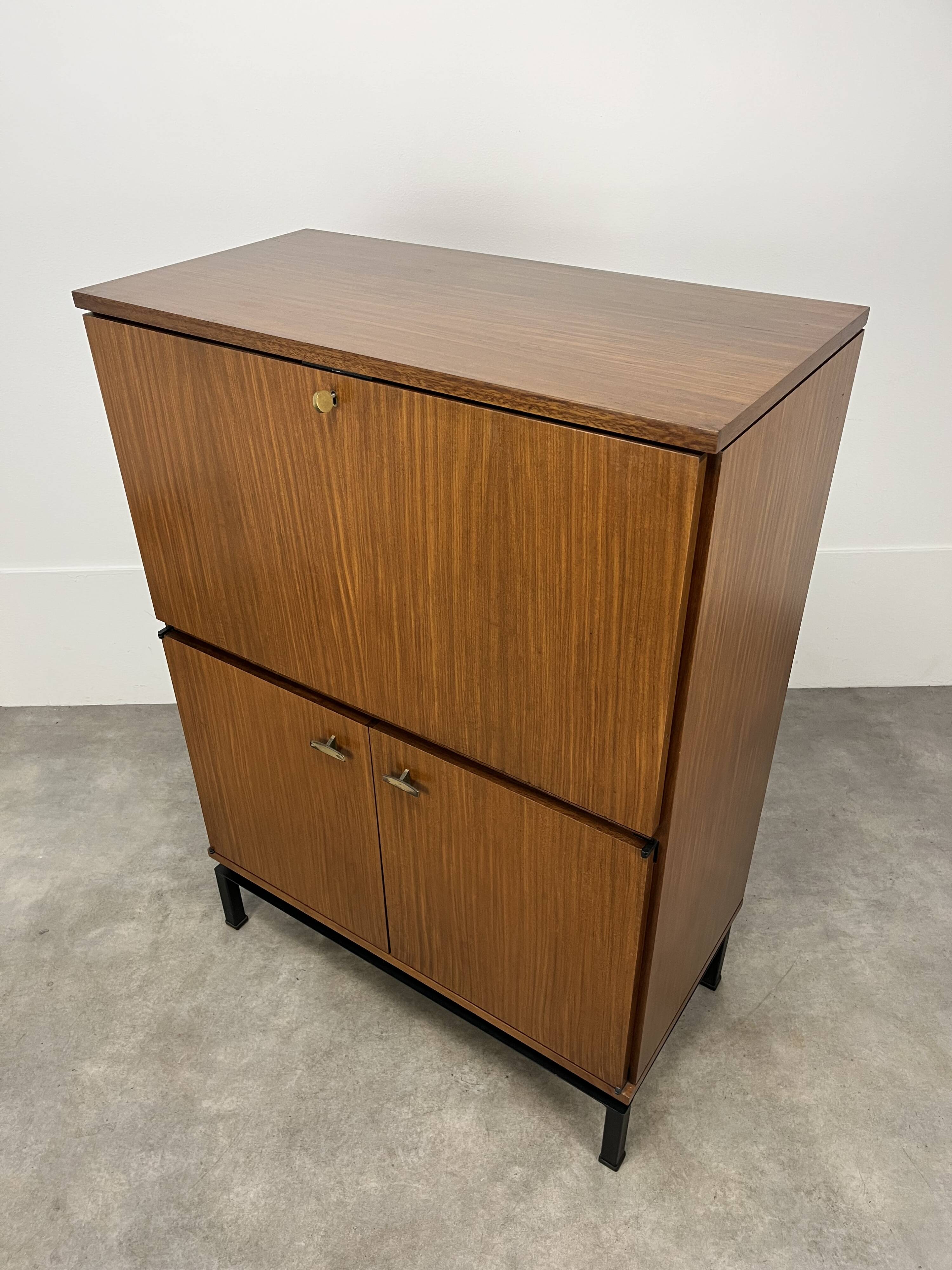 Marcel Gascoin secretary desk, reconstruction style, 1950s, for Alveole
