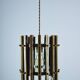 Italian Brutalist Brass-Metal Pendant Lamp