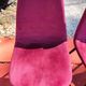 Set of 4 Contemporary Design Chairs in Burgundy/Dark Red Velvet