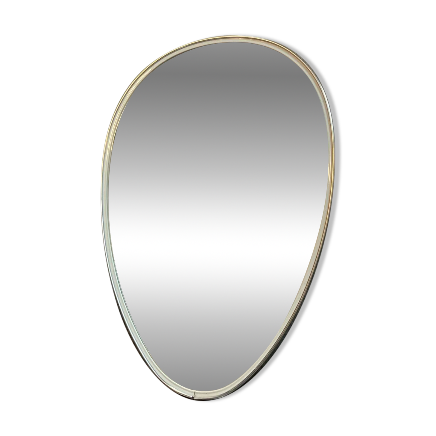 Miroir asymétrique œuf forme libre des années 60
