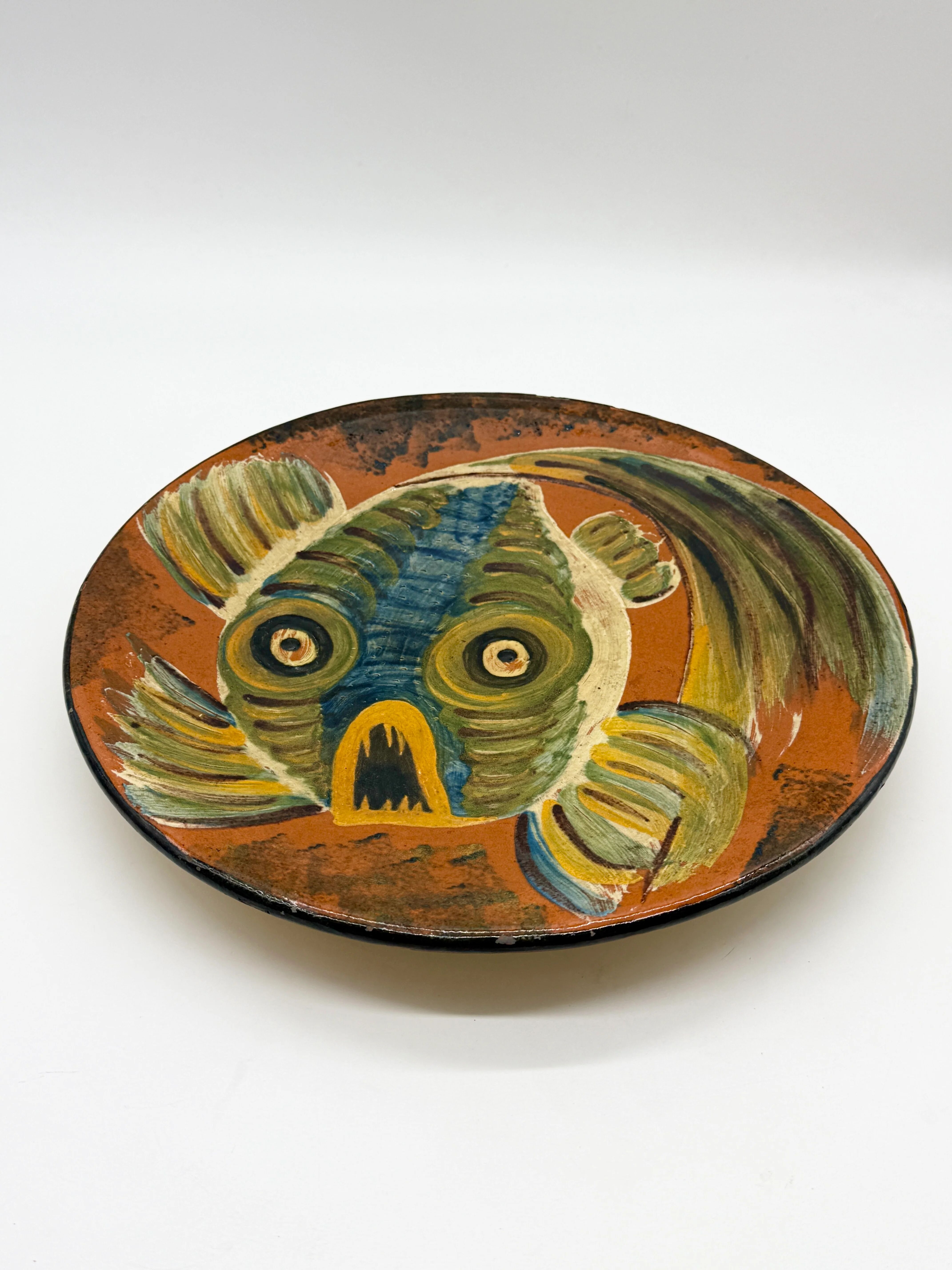 Large wall plate fish – Puigdemont, Catalonia, 1960s