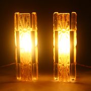 Pair of danish wall scones Alladin by Vitrika 1960s