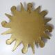 Sculpture murale relief Soleil or et argent Vintage