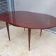 Extendable table mahogany lacquered 1960 butterfly extensions