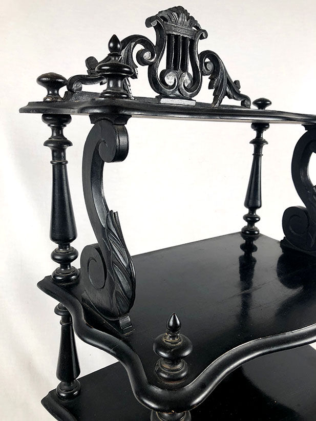 Napoleon III partition furniture, blackened wood