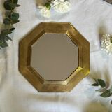 Oriental brass mirror