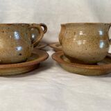 Ensemble de 6 tasses en grès vintage