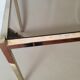 Glass-gold metal sofa tray smoked glass 70/80s