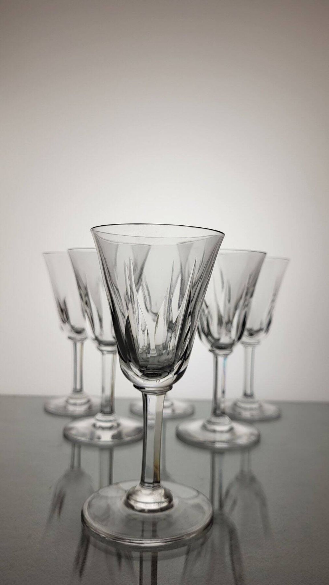 6 crystal glasses Saint Louis model Cerdagne
