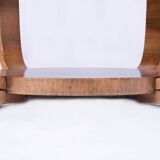Walnut art-deco side table