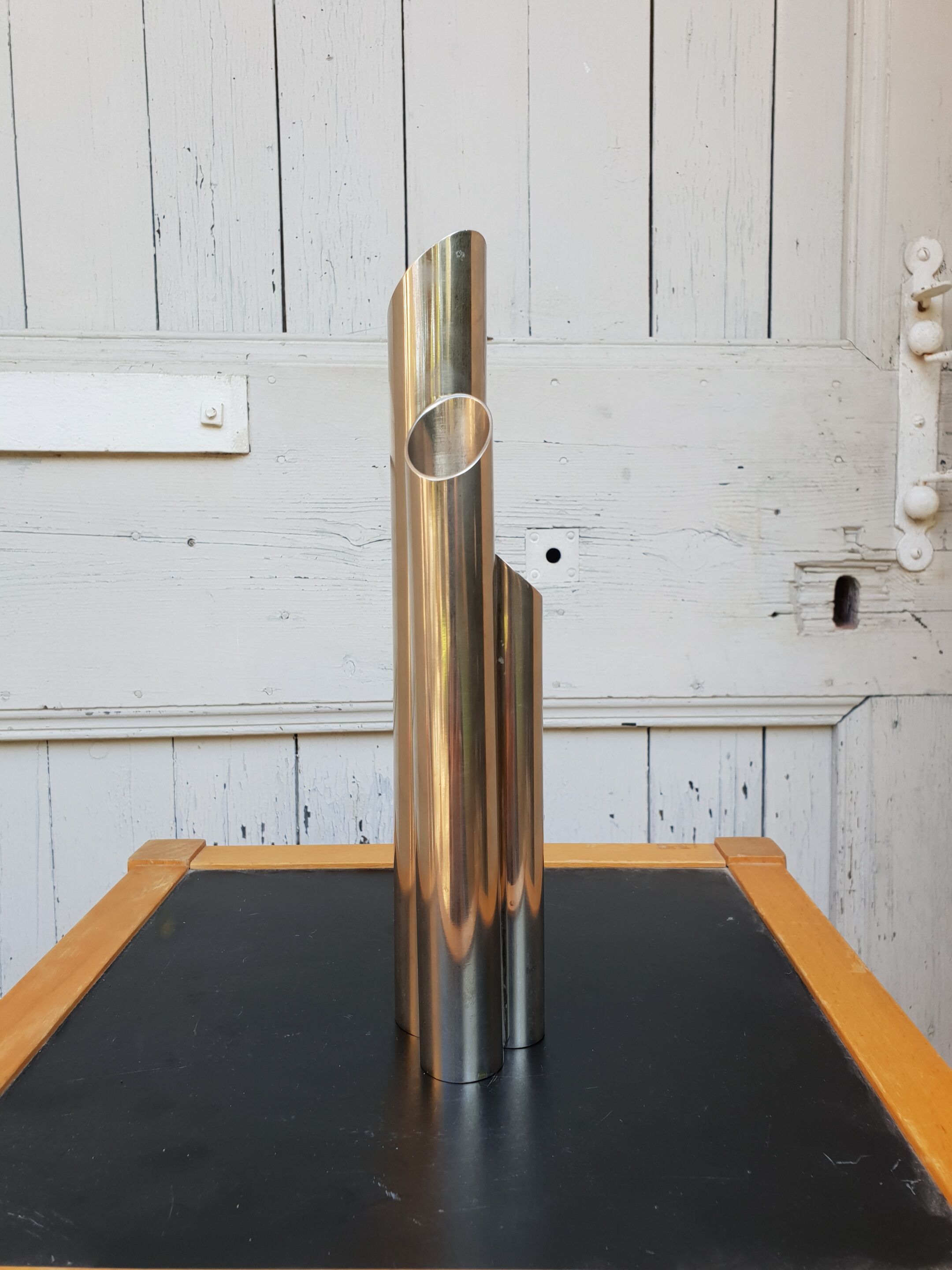 Silver metal soliflore 1970