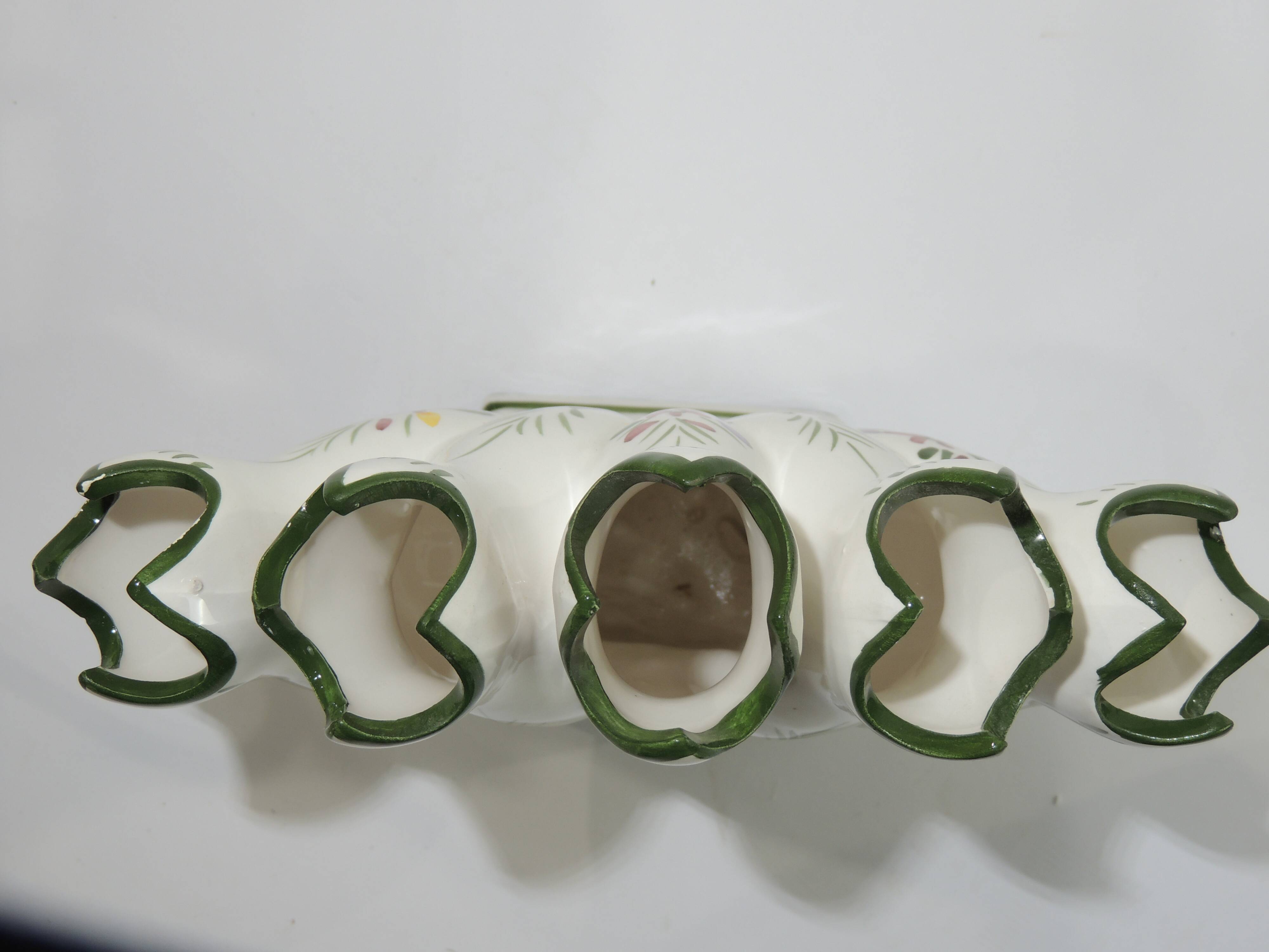 Pair vase soliflore faience/vintage