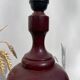 Large 1970 wooden lamp foot turned plum