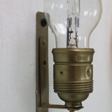 Set of 2 swedish leaf shaped wall sconces Fritz Kurz  for Orrefors, 1960s