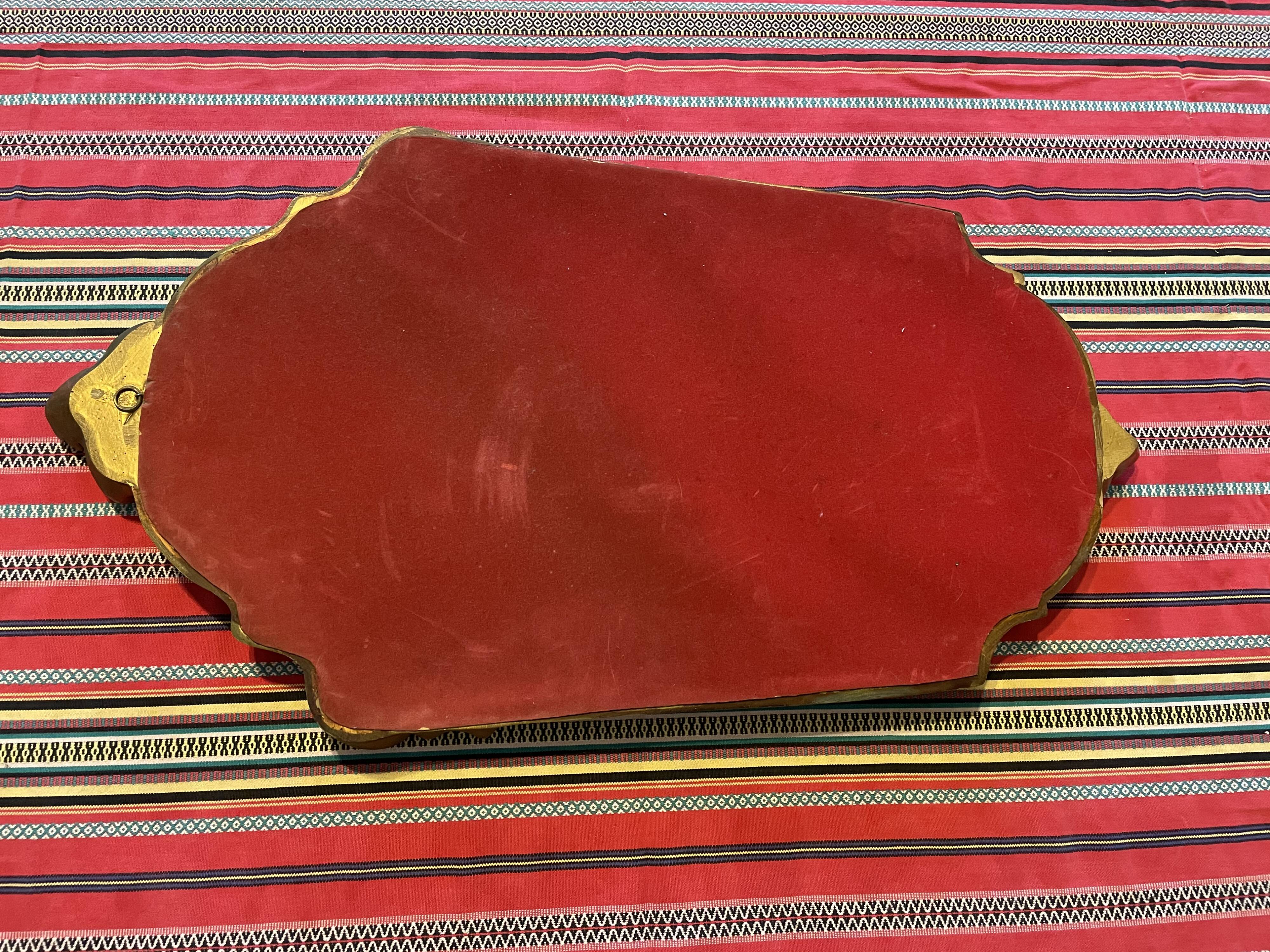 Mirror golden shell Louis XV 1960