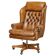 Captain's chair Chesterfield vintage leather with tufted wingback.