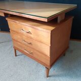 Vintage desk with compass feet around 1950