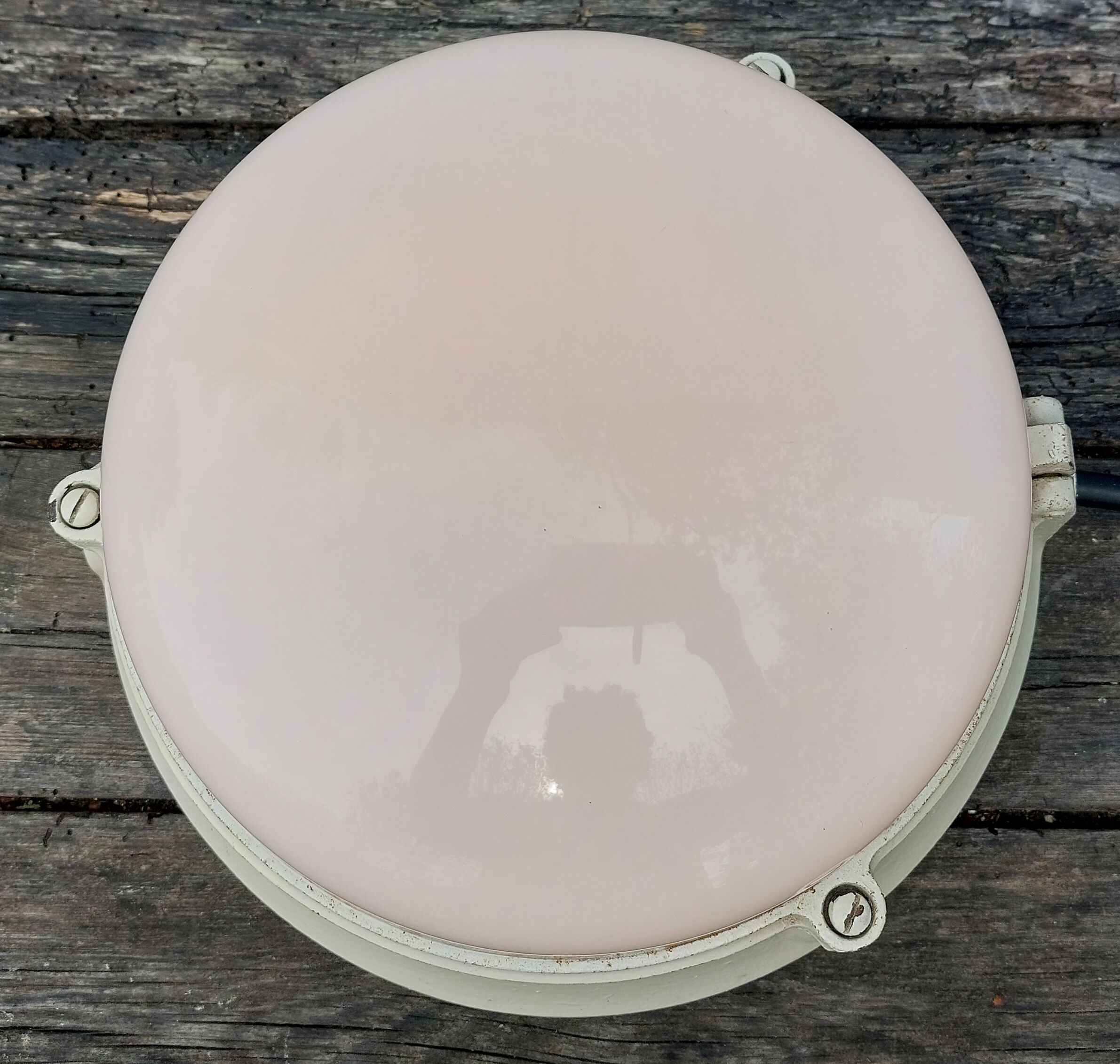 industrial ceiling lamp in opaline
