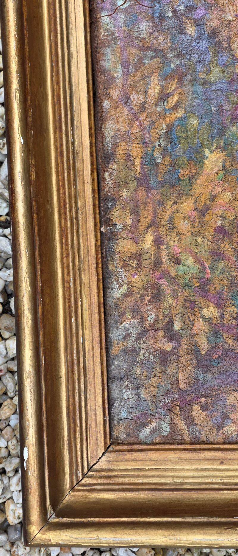 Weisser Charles Louis Auguste Large Oil on Canvas "La Celle in Creuse"