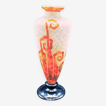 Superbe vase Art Déco "Les fougères" de Charles Schneider (1881-1953)
