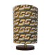 Vintage bedside lamp | psychedelic printed lampshade