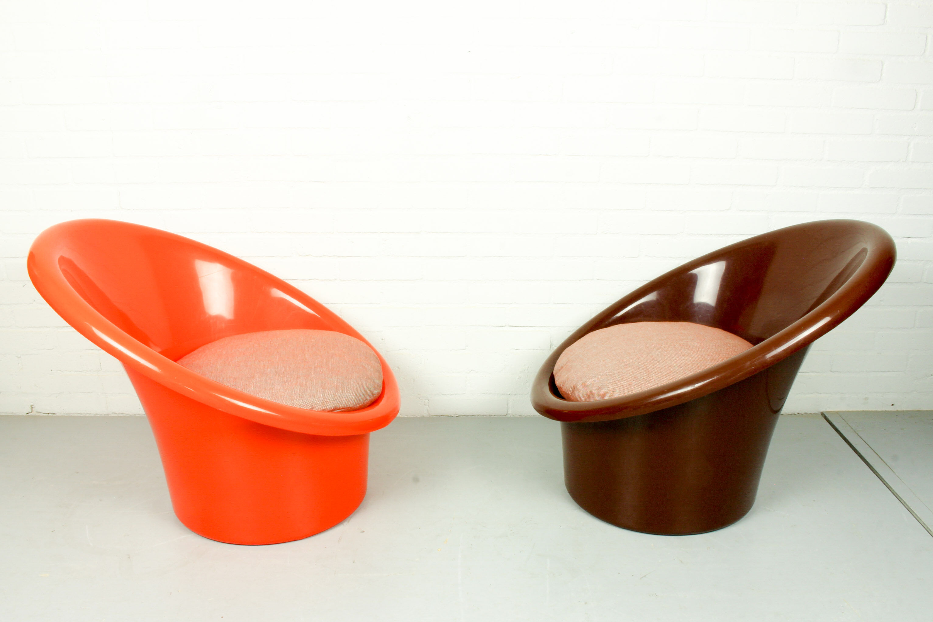 Pair of 2 Skopa lounge chairs by Ole Gjerløv Knudsen & Torben Lind for IKEA, 1970s