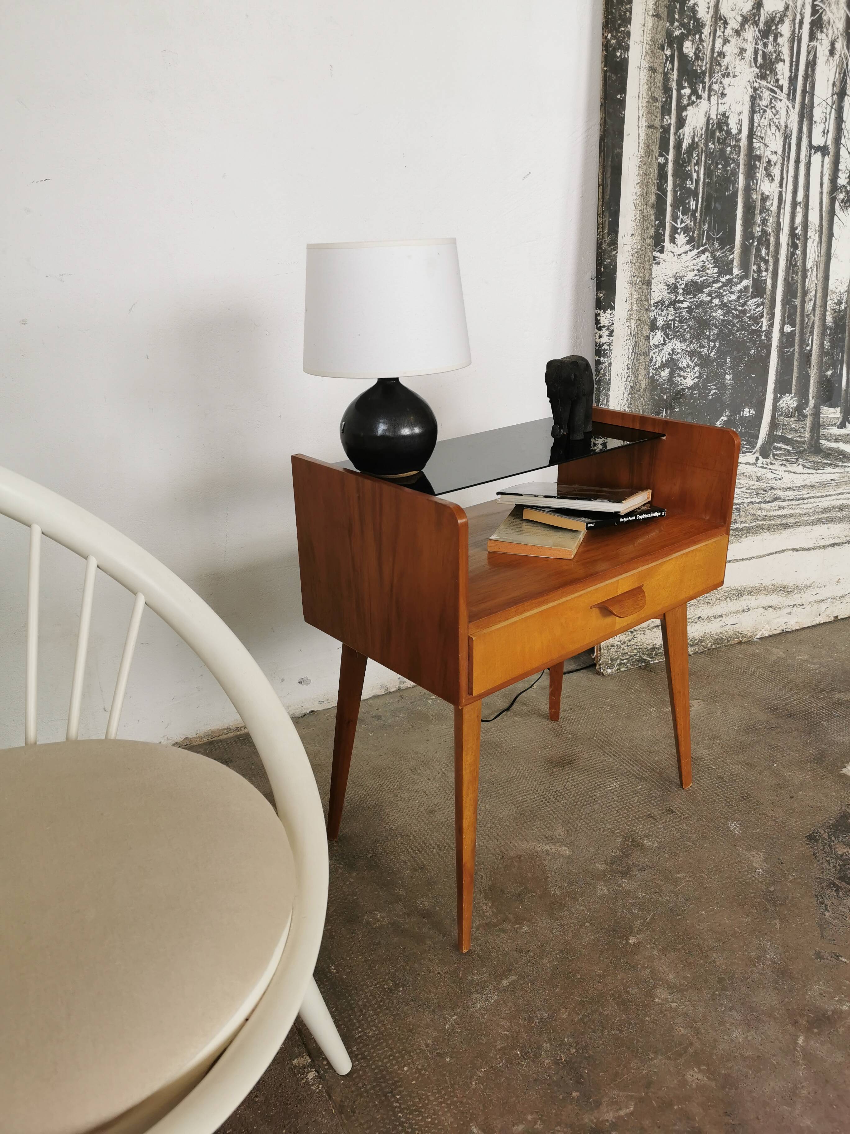 Bedside table, vintage side table 1960