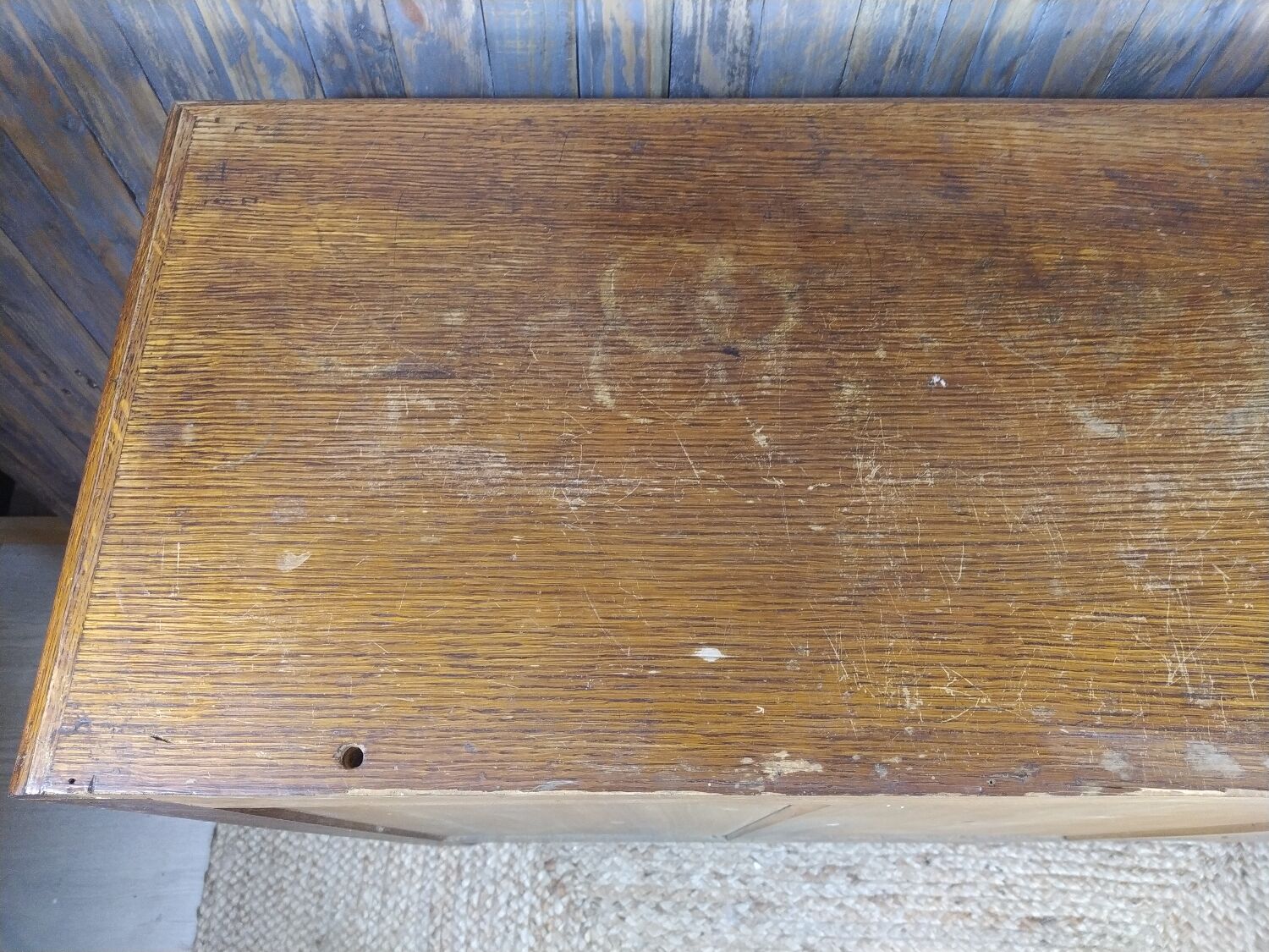 Low wooden sideboard