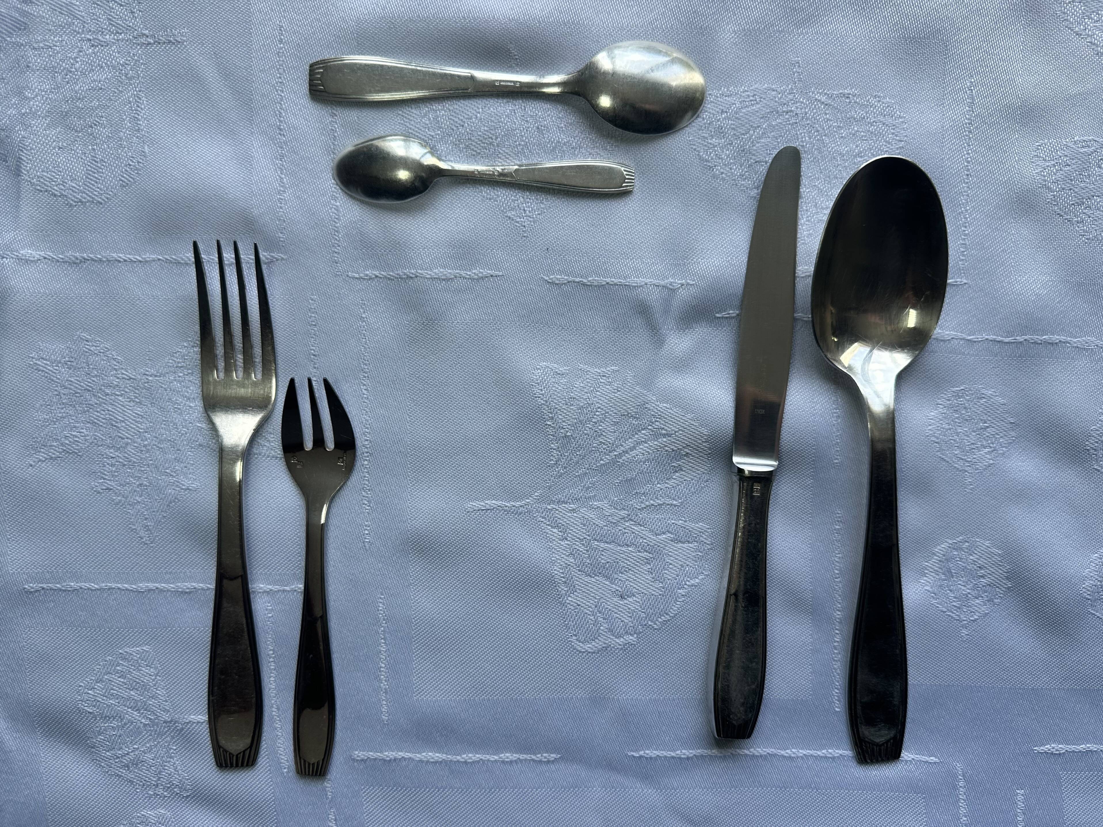 36-piece table service - 6 people - Christofle / Alfénide - 1970s