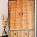 Rattan wardrobe