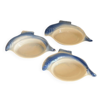 3 fish ramekins