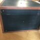 Old square travel trunk J Penet