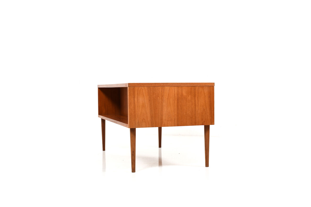 Mid Century Modern Danish Desk with Brass Handles