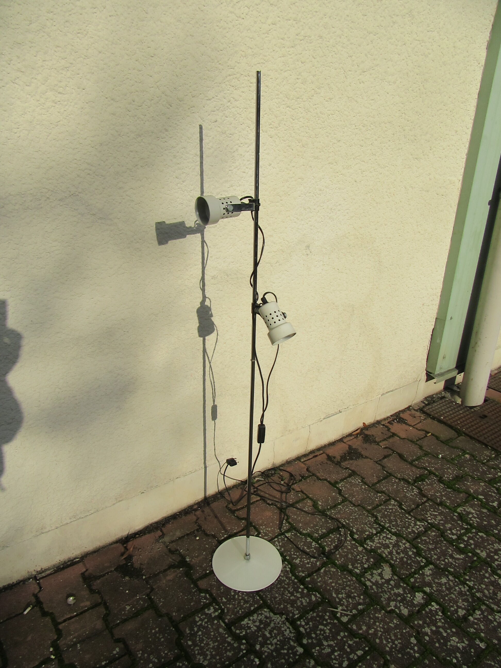 Lamppost 70 double spots vintage - white plate