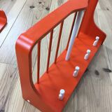 Space age wall coat holder with its tablet 1970 orange
