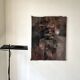 Contemporary abstract and textured tableau, painting on canvas 20th century.