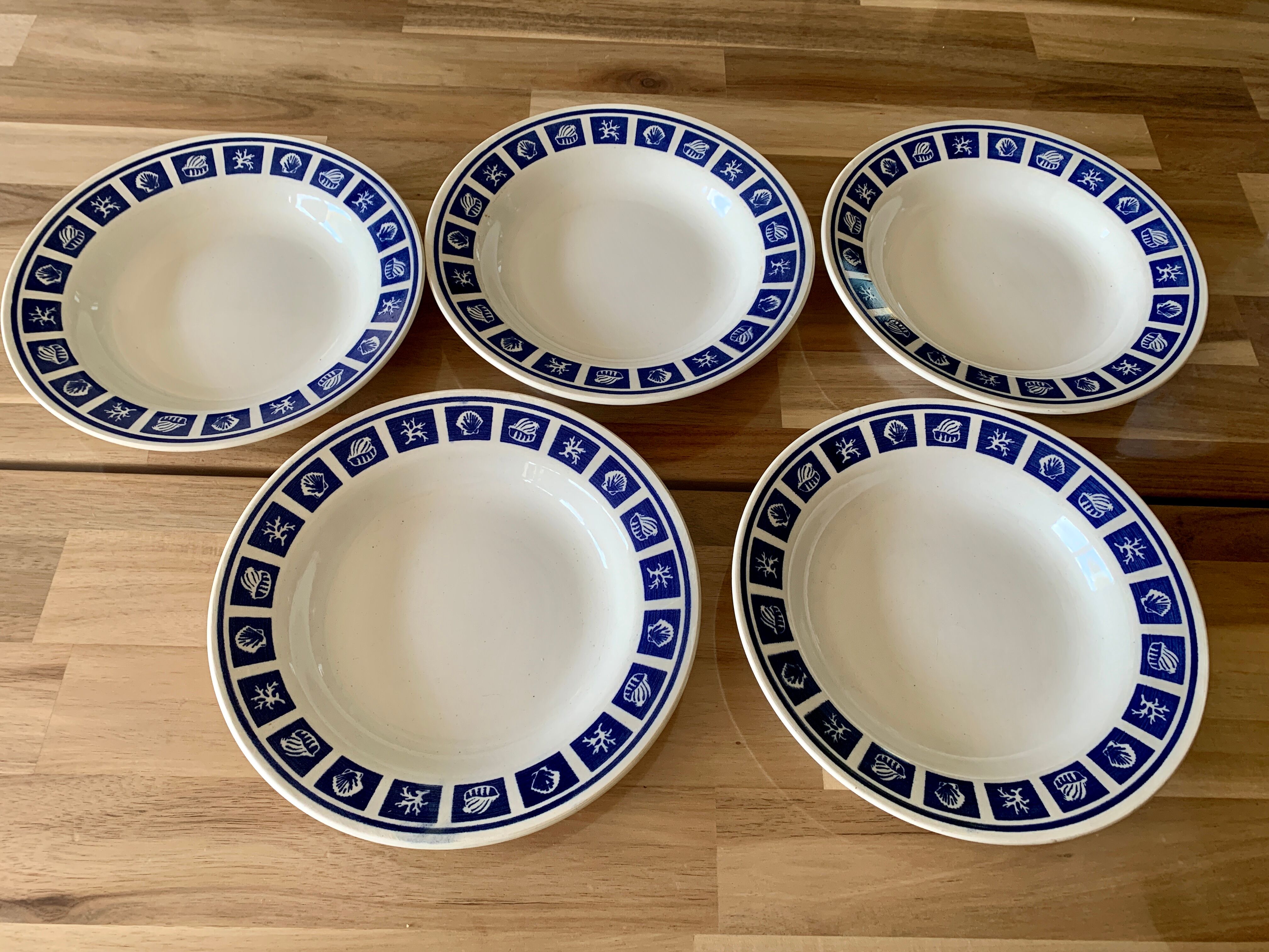 Vintage plates sea pattern