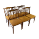 Set of six chairs in walnut 40s