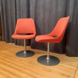 Pair of "Polaris" swivel chairs, exclusive, by Eero Aarnio, Asko Export, Finland, 1970s.