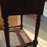 Rustic oak writing table with drawer