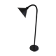 Articulated black metal floor lamp/e-reader – 70s/80s