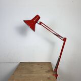 Vintage Italian Red Architect Table Lamp, 1970s